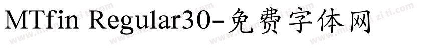 MTfin Regular30字体转换